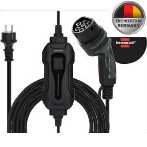 Brennenstuhl Taşınabilir Tip 2 8 Metre 10A 2.3kW Tek Fazlı Elektrikli Araç Şarj İstasyonu